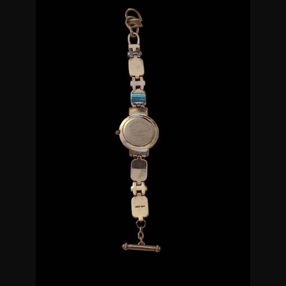 Vintage Brighton Two Tone Toggle Clasp Working Wrist Watch 6.5-8\
